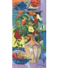  Janin - Bouquet à la théière bleue - 60x120cm