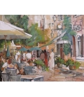 Janin - Les cafés de Lourmarin - 92x73cm