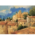 Janin - Les toits de Gigondas - 65x54cm
