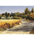  Ruggeri - A l'ombre des grands cyprès - 46x38cm